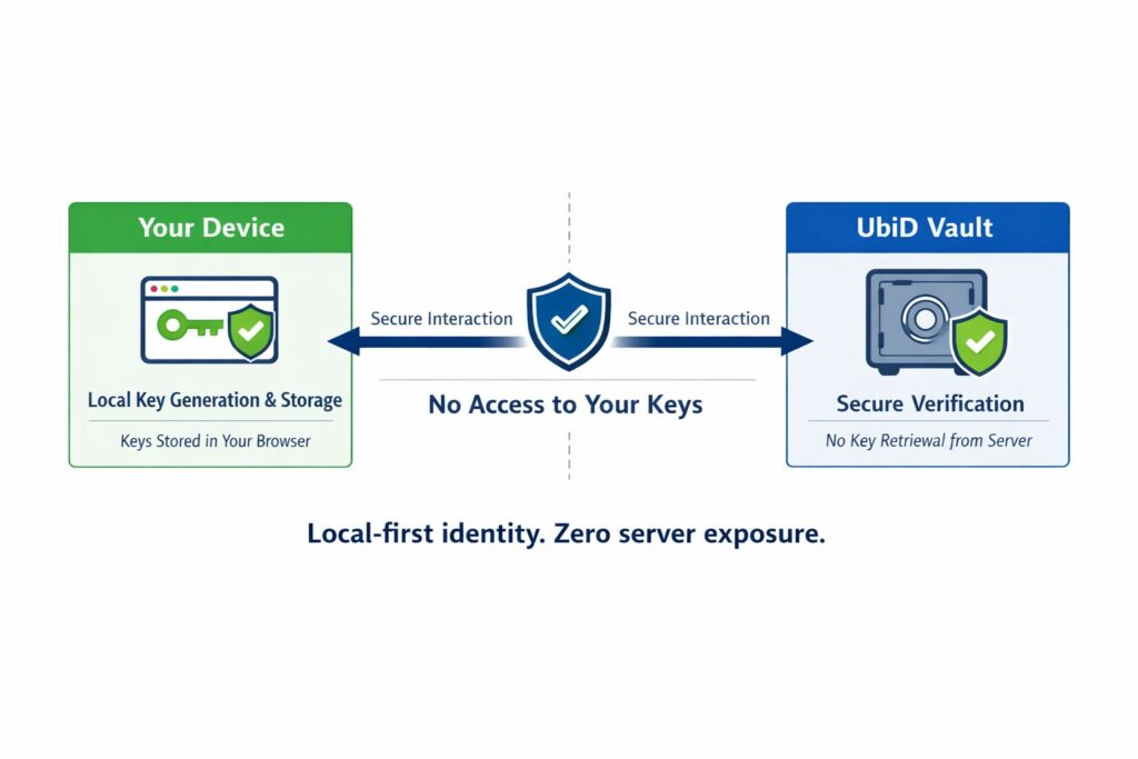 UbID Vault local first identity